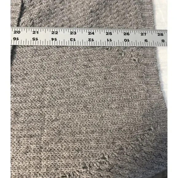 Anthropologie Moth Womens Pullover Sweater Size Small Gray High Low Chunky Knit - Picture 8 of 8